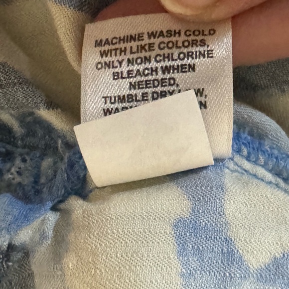 A-75 Men’s Magellan‎ Outdoors Blue Tropical Floral Button Down Shirt Size L - Picture 15 of 16